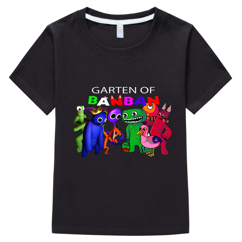 Boys girls T shirts Garden of Banban Graphic anime cartoon 100 cotton short sleeve t shirt - Garten Of Banban Plush