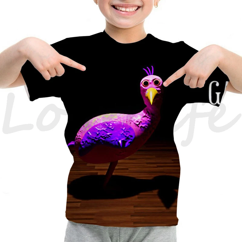 Cartoon T Shirt For Boys Girls Tshirt Cute Child T shirt Kids Clothes Boys Game Garten 5 - Garten Of Banban Plush