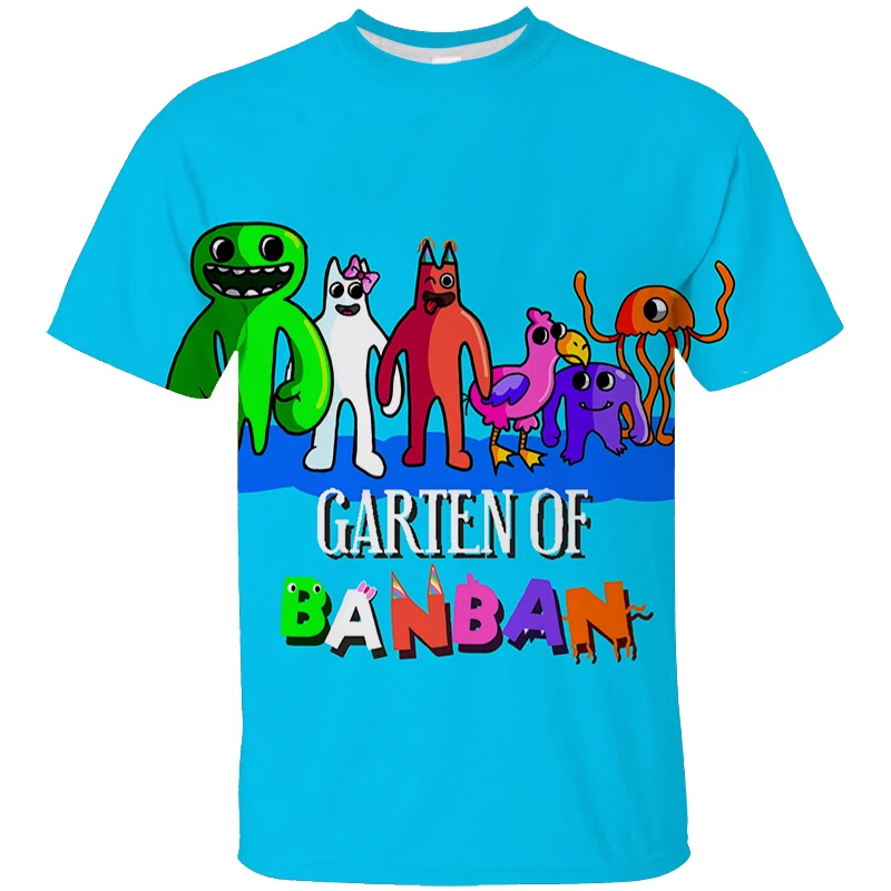 Garten Of Banban T Shirt Boys Banban Garden T shirt O Neck Tshirt Kids Cartoon Tops 3 - Garten Of Banban Plush