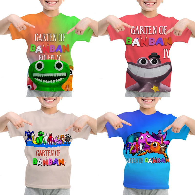 Garten Of Banban T shirt for Kids Boys Girl 3D Print Cartoon T Shirt Summer Tshirt - Garten Of Banban Plush