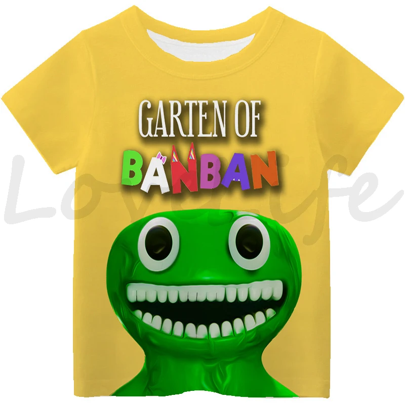 Kids Garten Of Banban Game T Shirt Banban Garden Tshirt Cartoon O Neck Tee Tops Anime 5 - Garten Of Banban Plush
