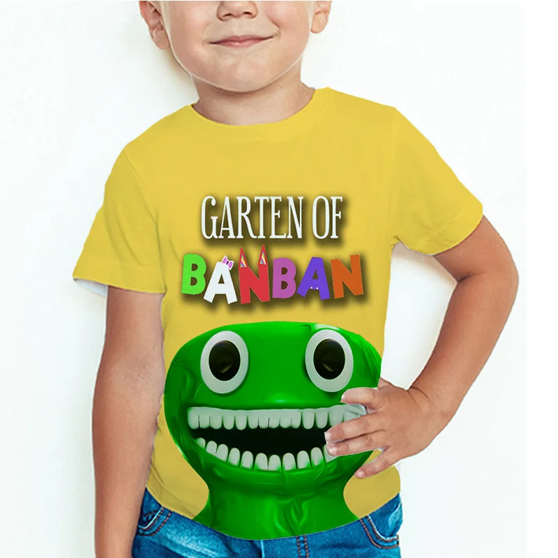 Kids Garten Of Banban T shirt Boys Girls T shirt Cartoon Anime T Shirts Harajuku Tops 2 - Garten Of Banban Plush