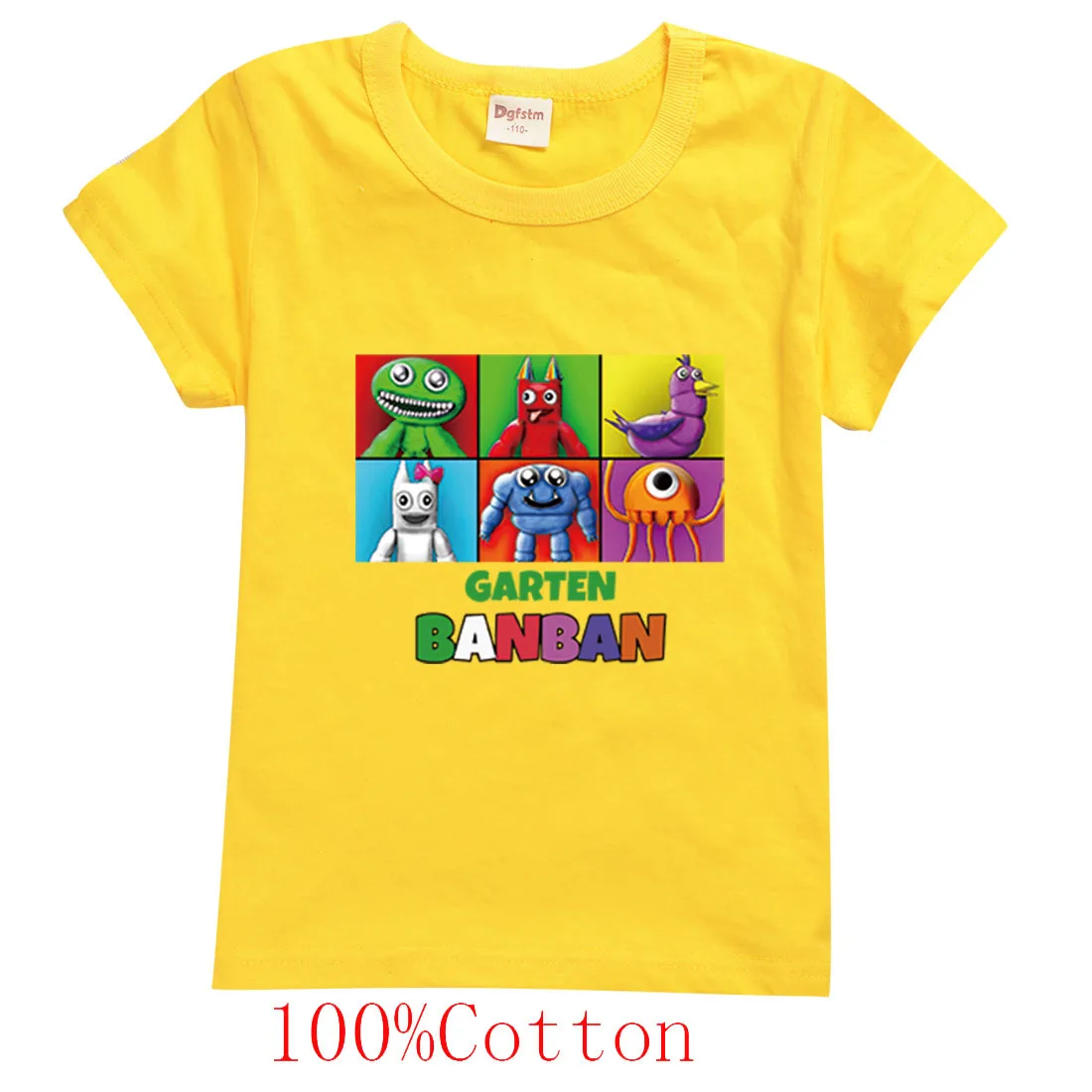 Summer Game Garden of banban T Shirt Kids 100 Cotton Clothes Boys T shirts Toddler Girls 1 - Garten Of Banban Plush