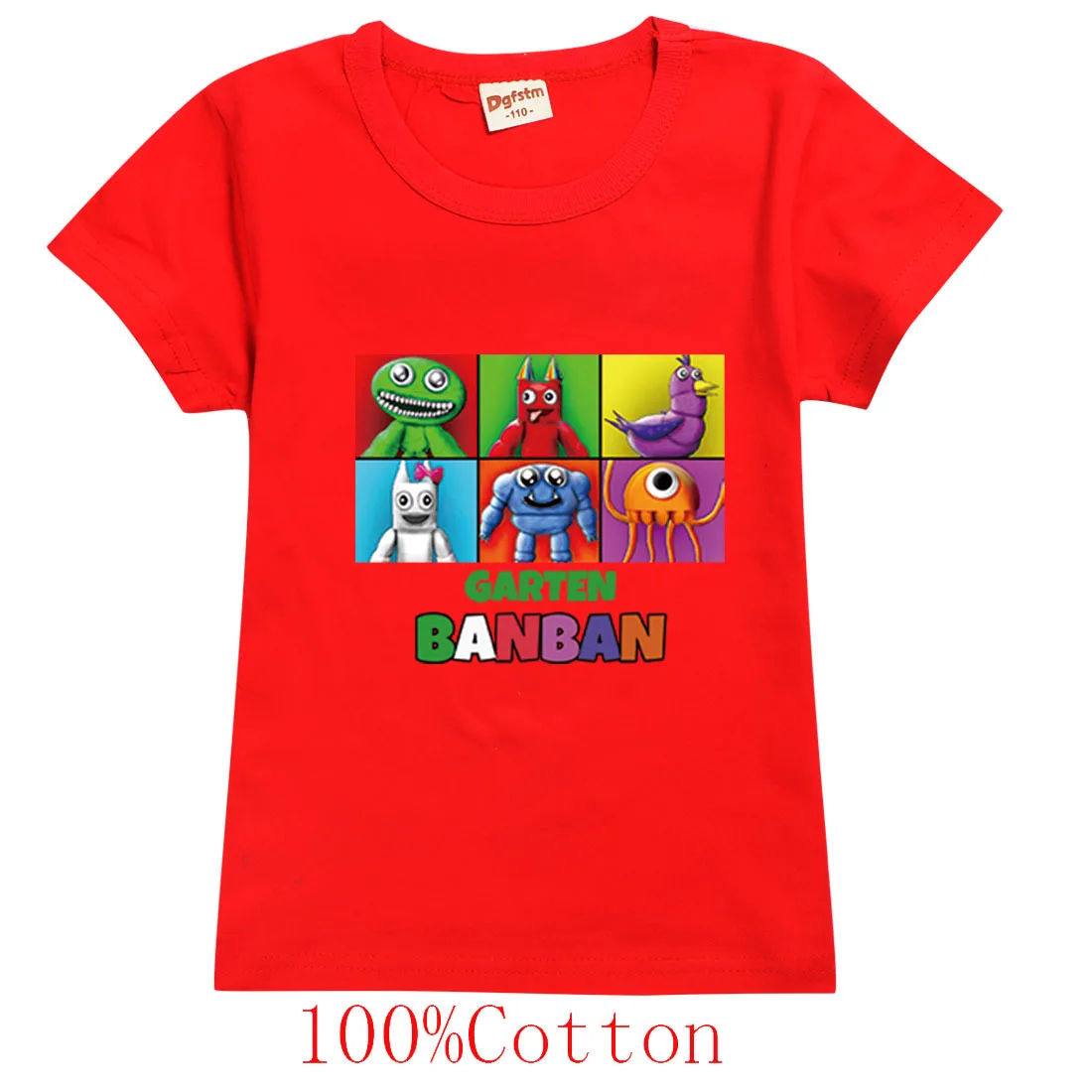 Summer Game Garden of banban T Shirt Kids 100 Cotton Clothes Boys T shirts Toddler Girls 5 - Garten Of Banban Plush